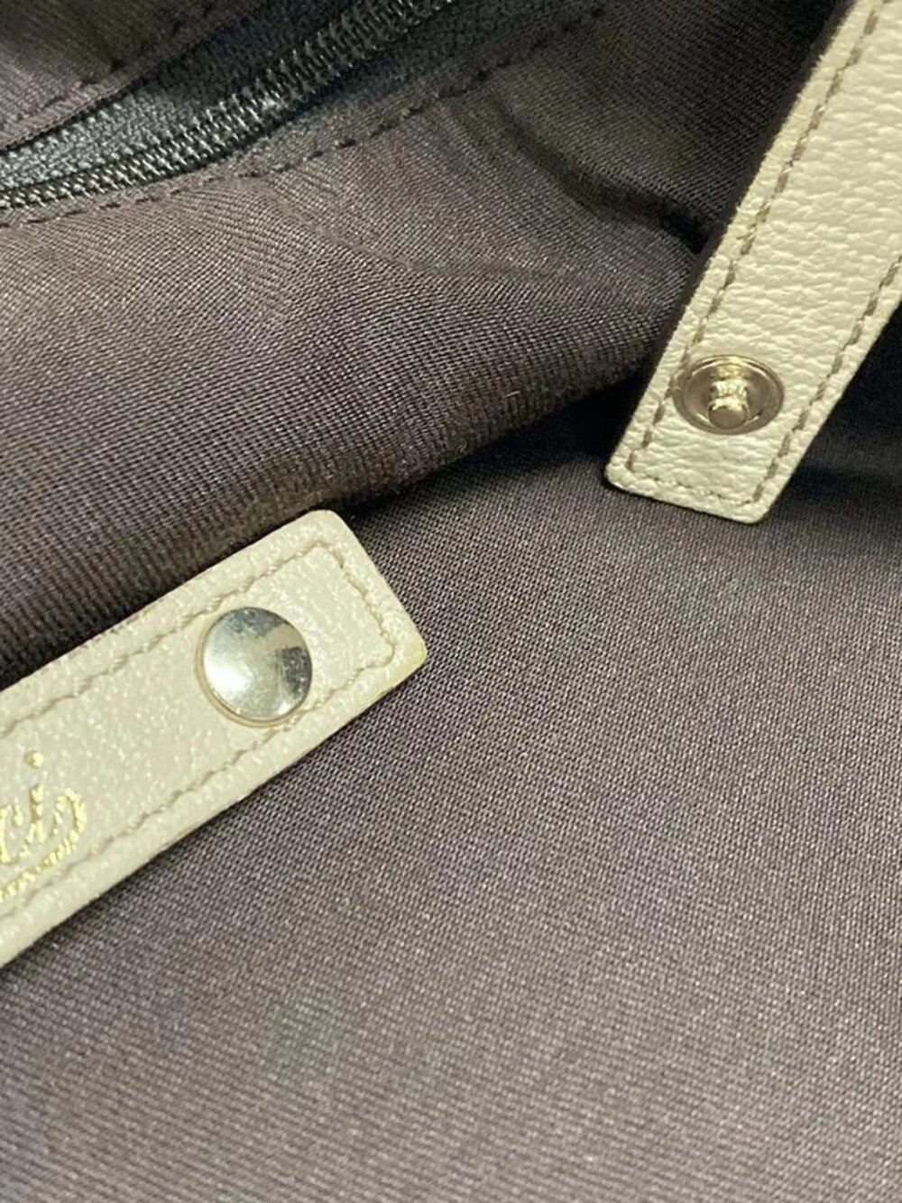 GUCCI Abbey, GG pattern 130736 Beige Dark Brown Cream Jacquard Leather Tote Bag - Picture 13 of 16